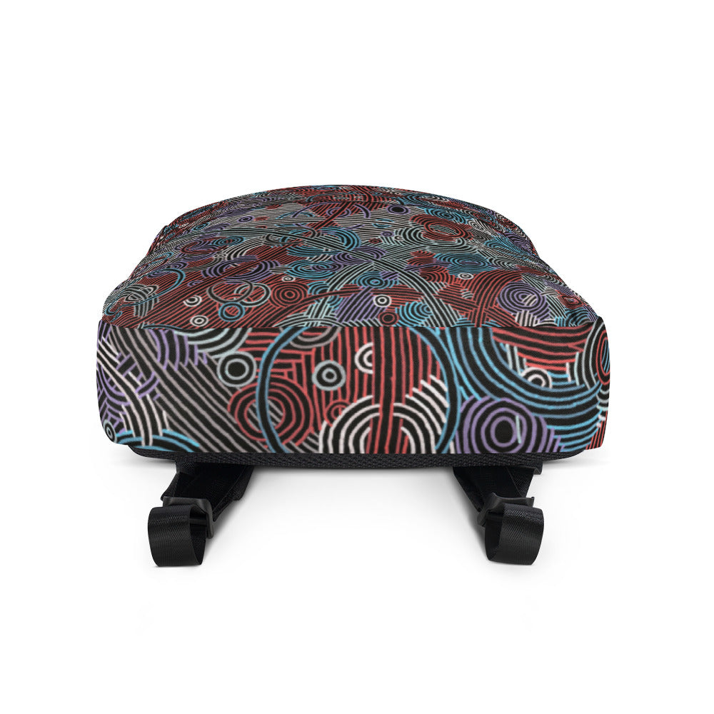 Backpack - Puddles design Red