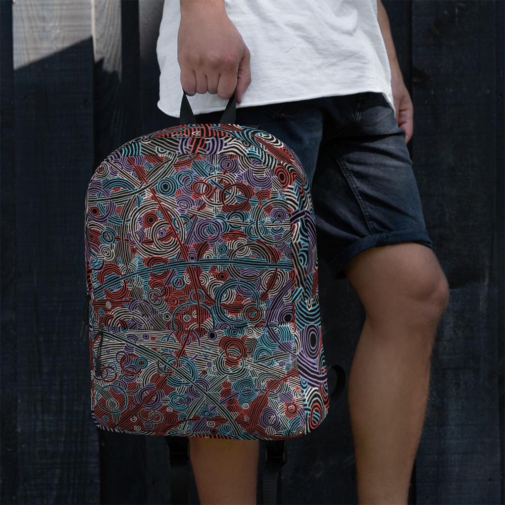 Backpack - Puddles design Red