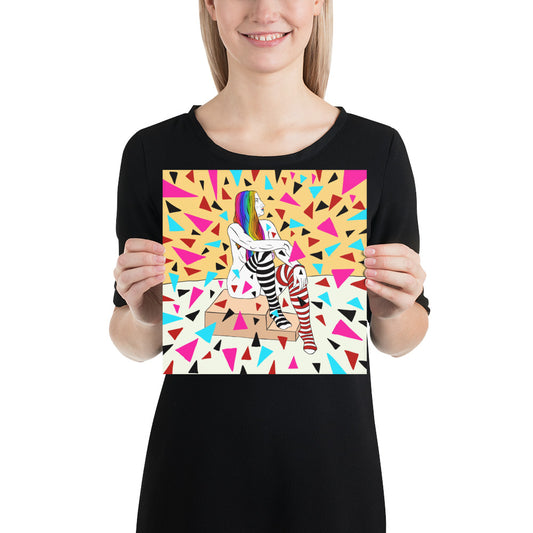Colourful pose Poster