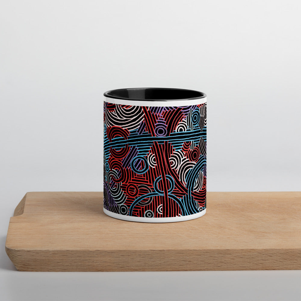 Puddles abstracts design Mug with Color Inside