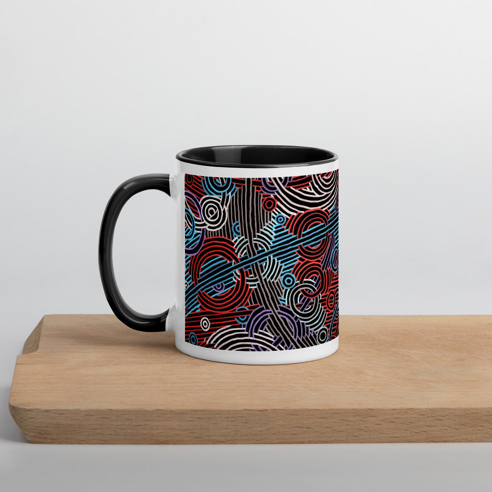 Puddles abstracts design Mug with Color Inside