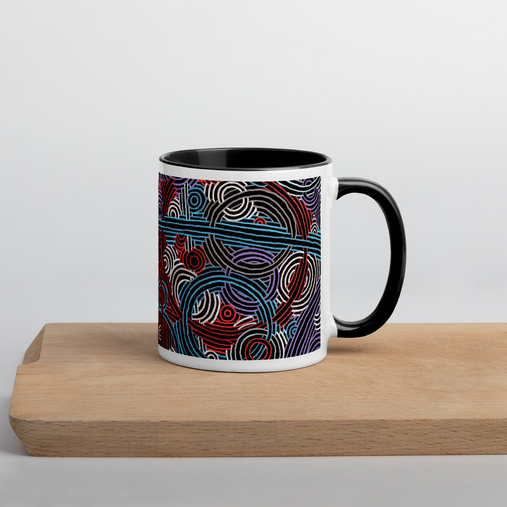 Puddles abstracts design Mug with Color Inside