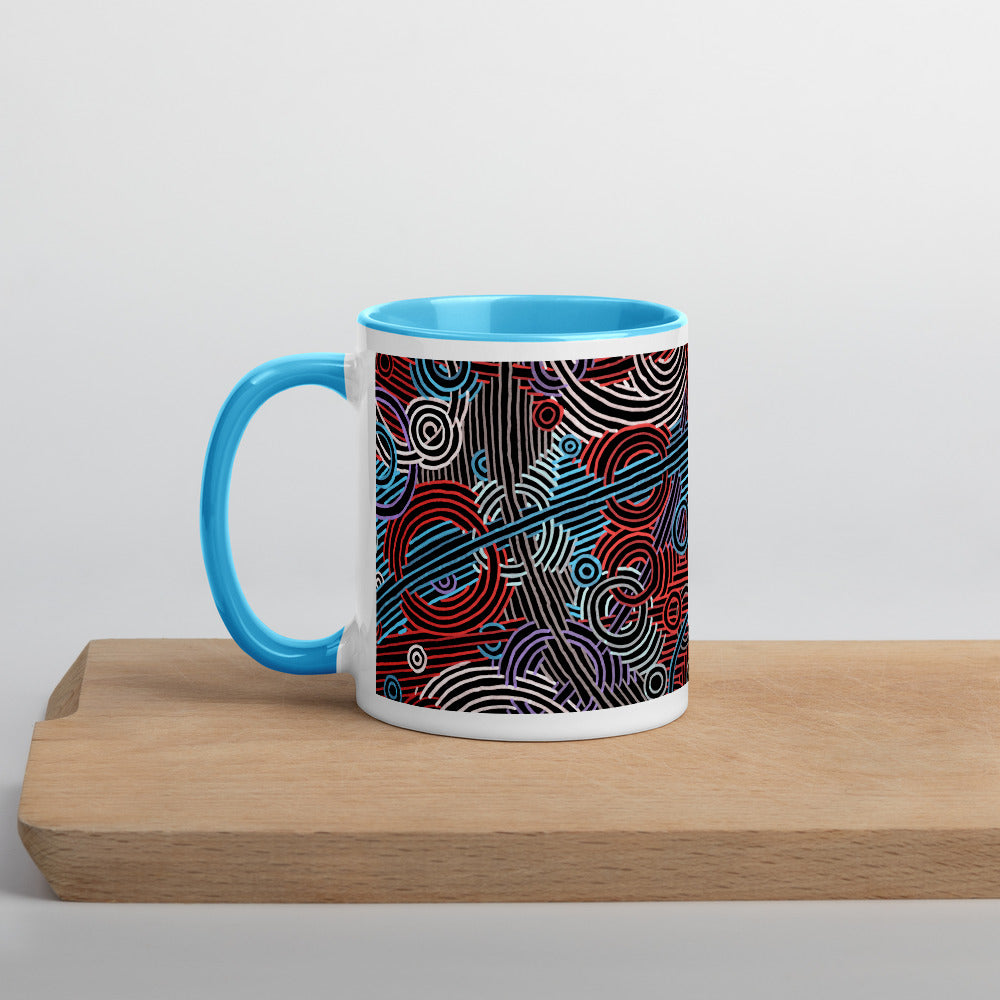 Puddles abstracts design Mug with Color Inside