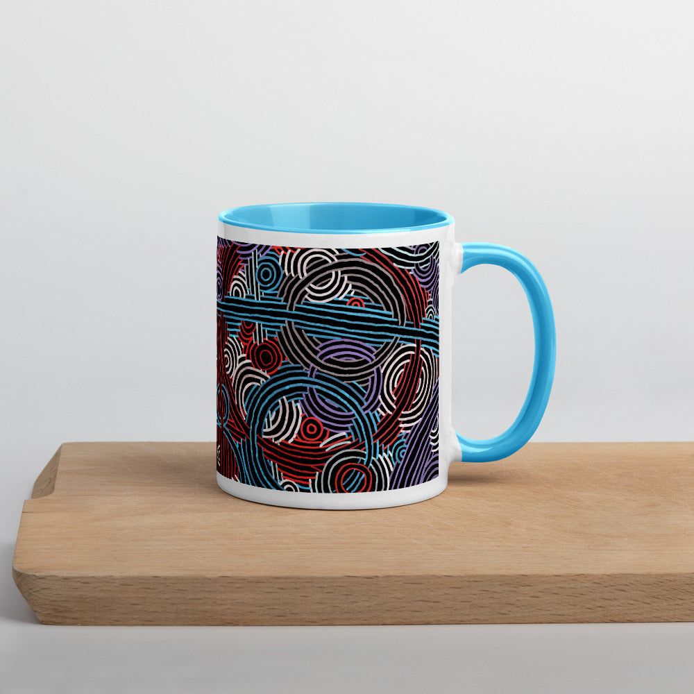Puddles abstracts design Mug with Color Inside