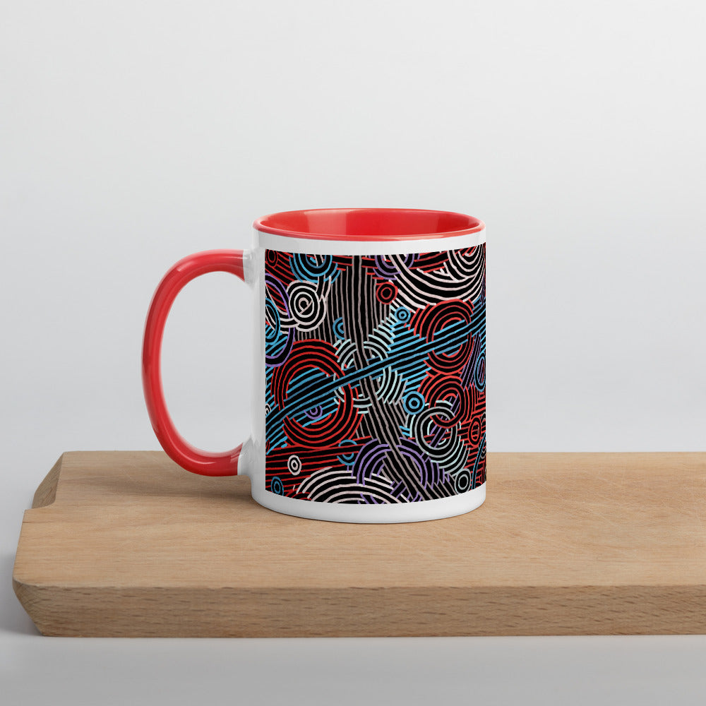 Puddles abstracts design Mug with Color Inside