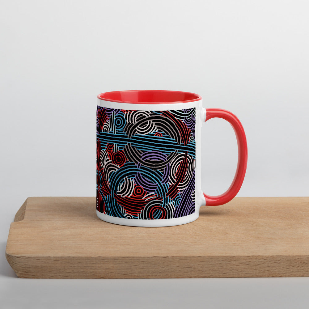Puddles abstracts design Mug with Color Inside